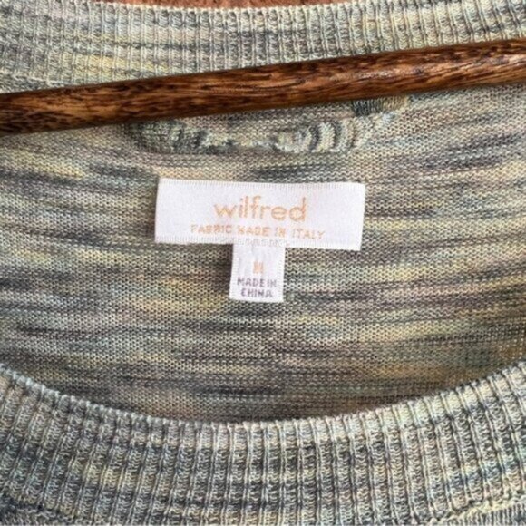 Aritzia  * NEW Wilfred Balzac  heathered sweater   linen-blend  Italian Yarn M - Picture 5 of 12